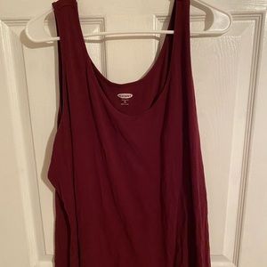 Women tank top maroon size 4X